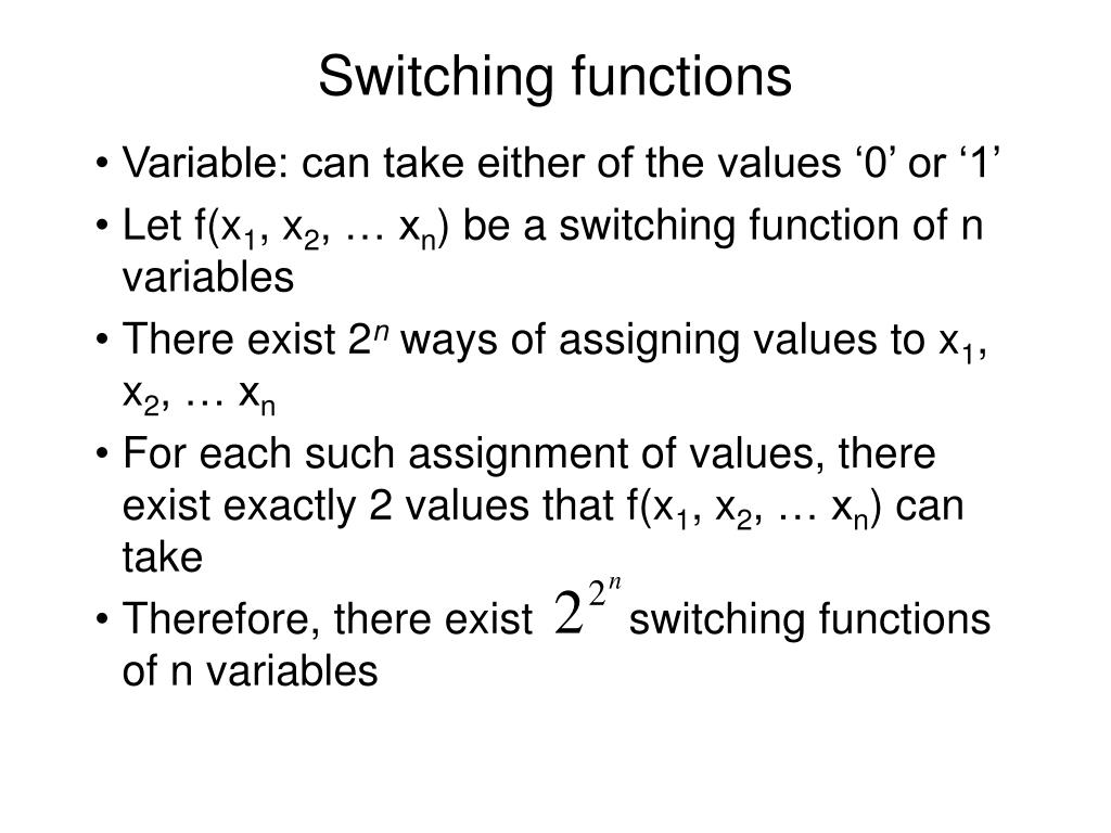 PPT Switching functions PowerPoint Presentation, free download ID