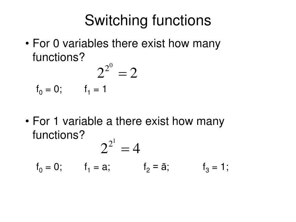 PPT Switching functions PowerPoint Presentation, free download ID