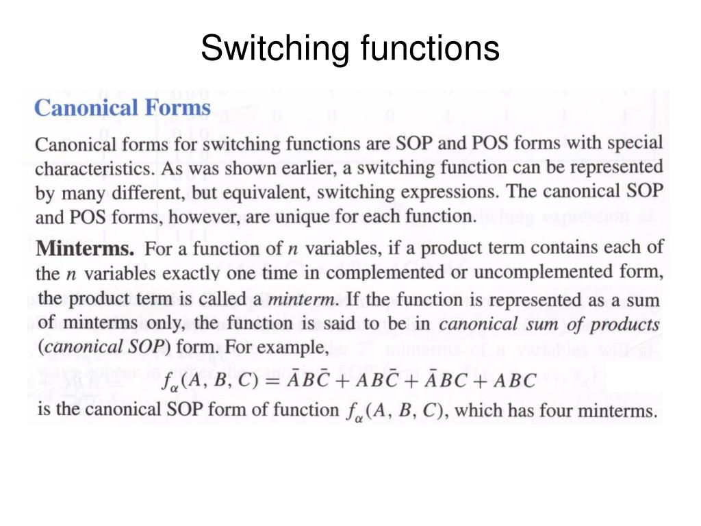 PPT Switching functions PowerPoint Presentation, free download ID