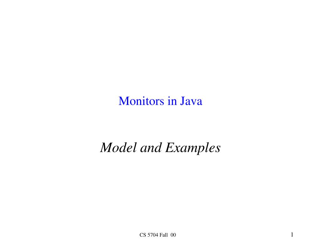 PPT Monitors in Java PowerPoint Presentation, free download ID2899905