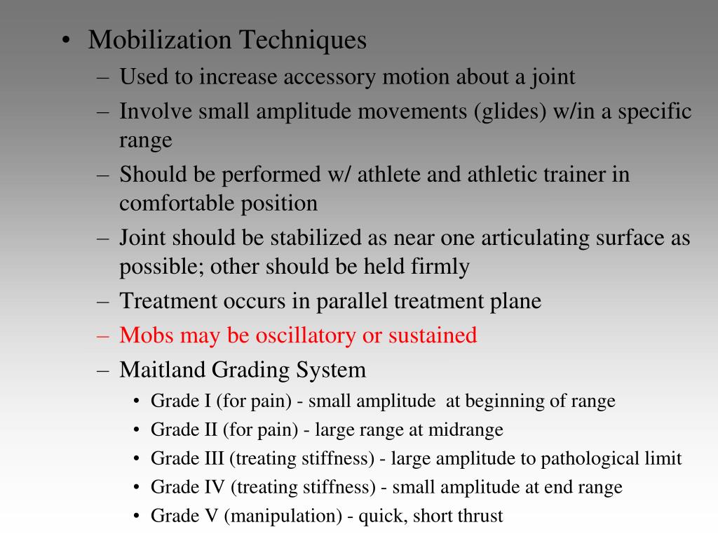 PPT Joint Mobilization & Traction Techniques in Rehabilitation