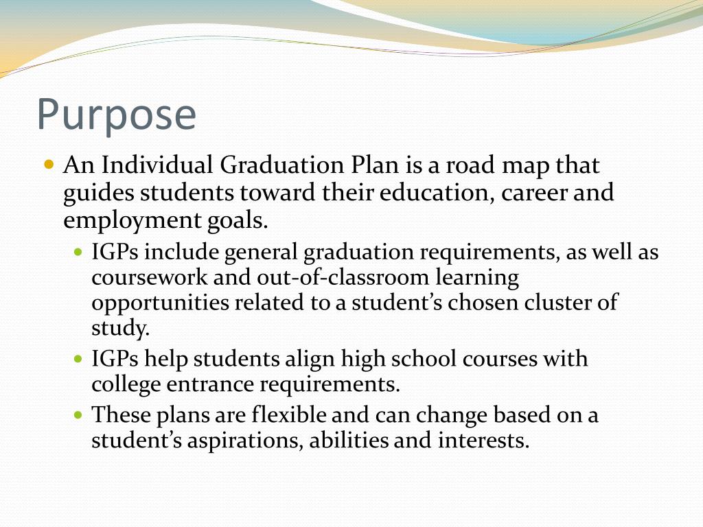 PPT Your Individual Graduation Plan PowerPoint Presentation, free