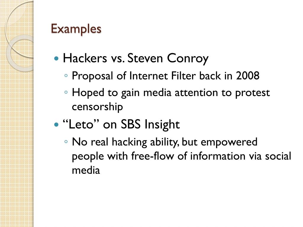 PPT Hacktivism PowerPoint Presentation, free download ID2911293