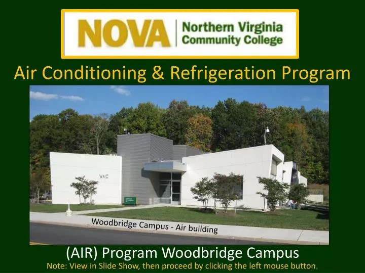 PPT Air Conditioning & Refrigeration Program PowerPoint Presentation ID2912295