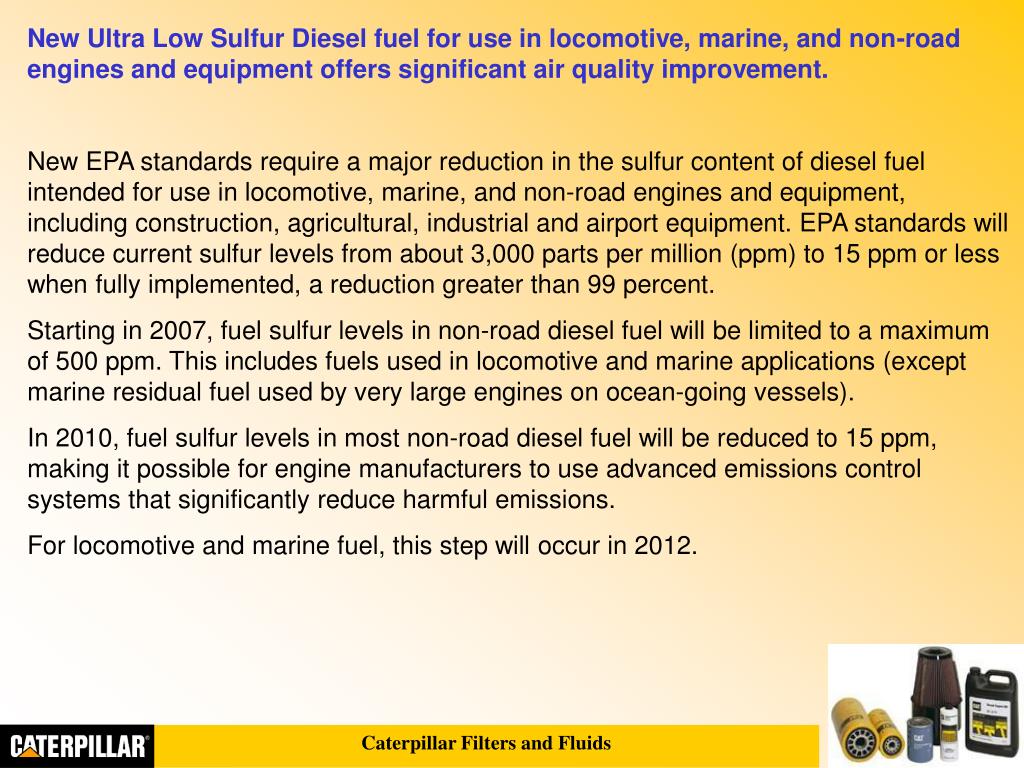 PPT Ultra Low Sulfur Diesel Fuel Requirements PowerPoint Presentation