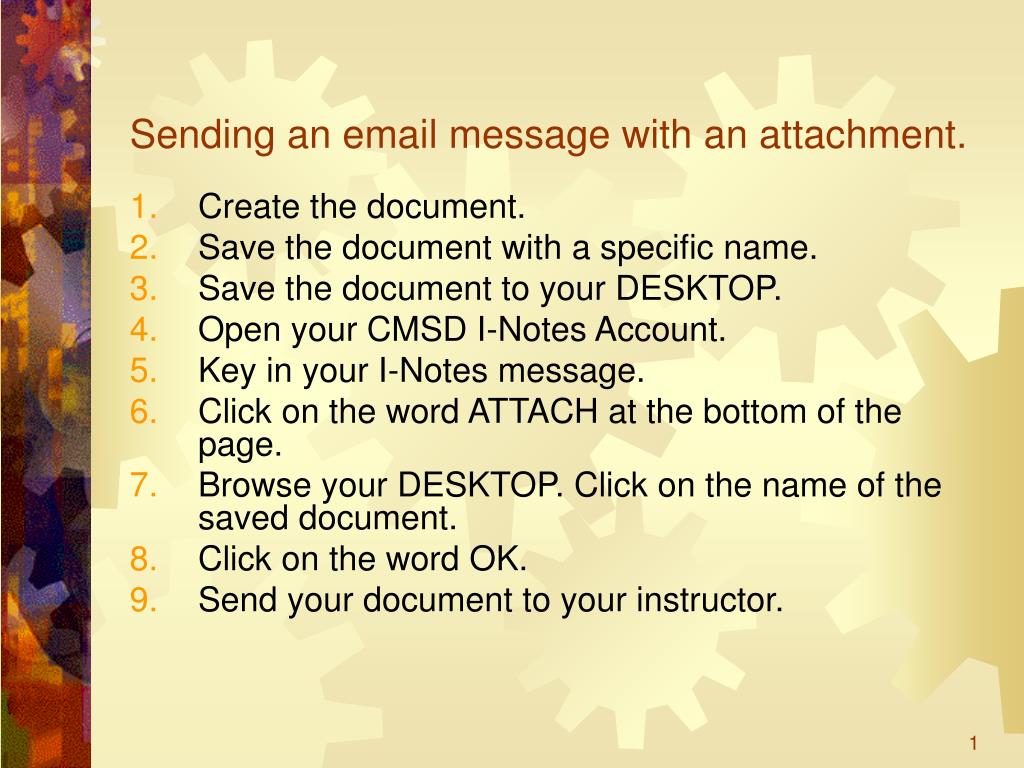PPT Sending an email message with an attachment. PowerPoint