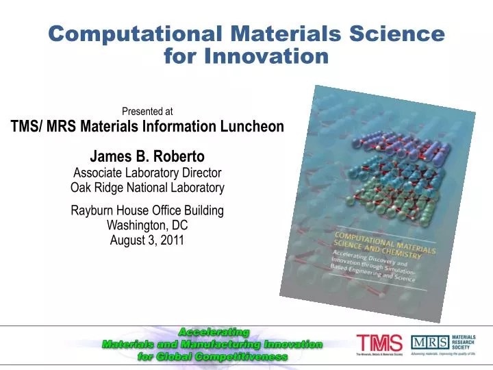 PPT Computational Materials Science for Innovation PowerPoint