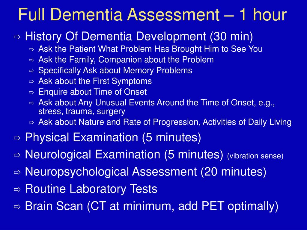 PPT - Dementia and Alzheimer’s Disease : Recognition and Diagnosis