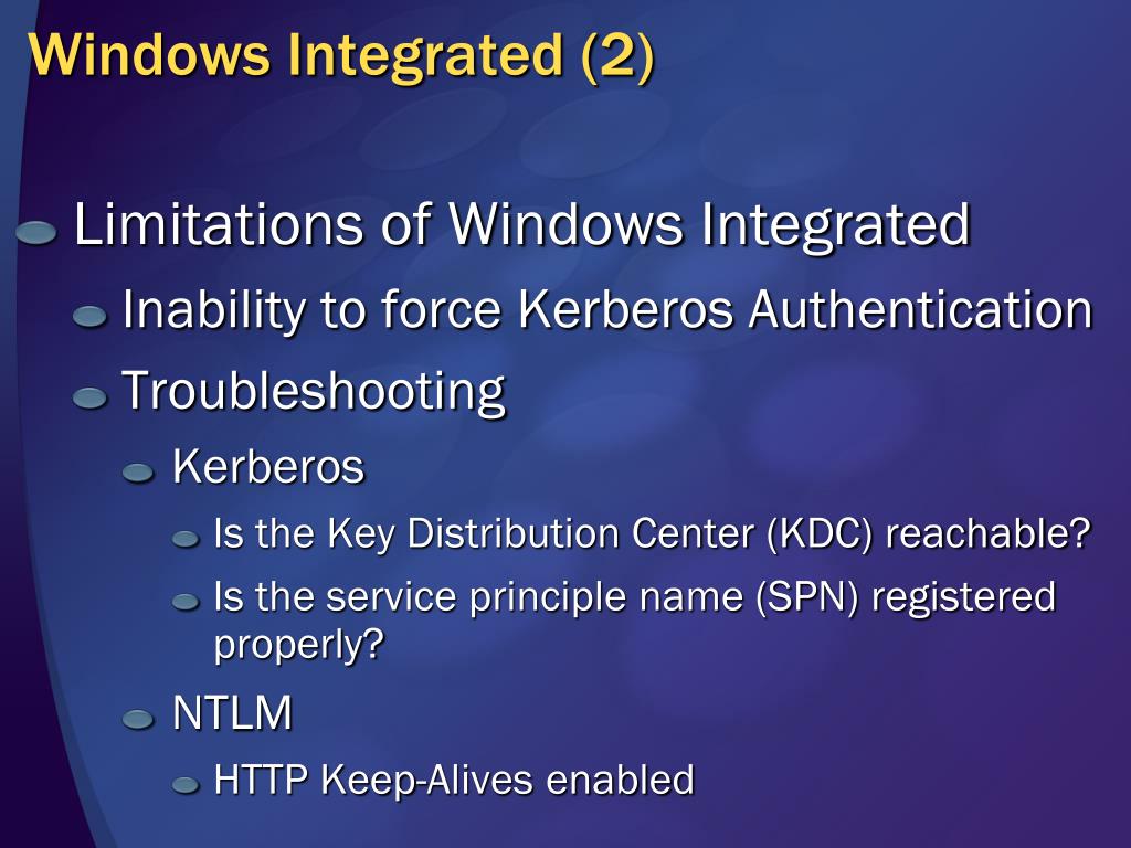 PPT The Ins and Outs of Authentication in IIS PowerPoint Presentation