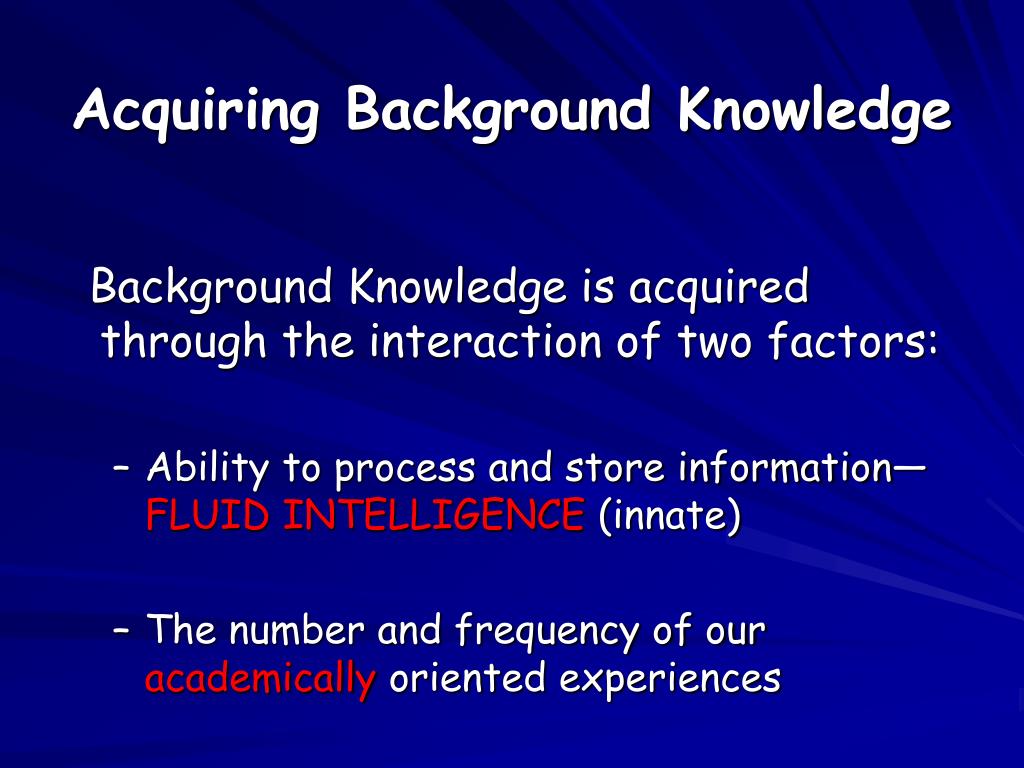 PPT - Building Background Knowledge for Academic Achievement PowerPoint