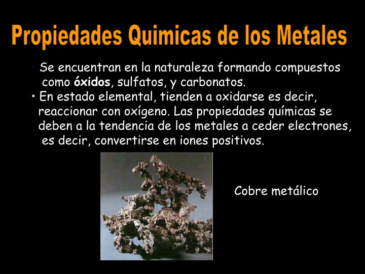 PPT Los metales PowerPoint Presentation ID2921383