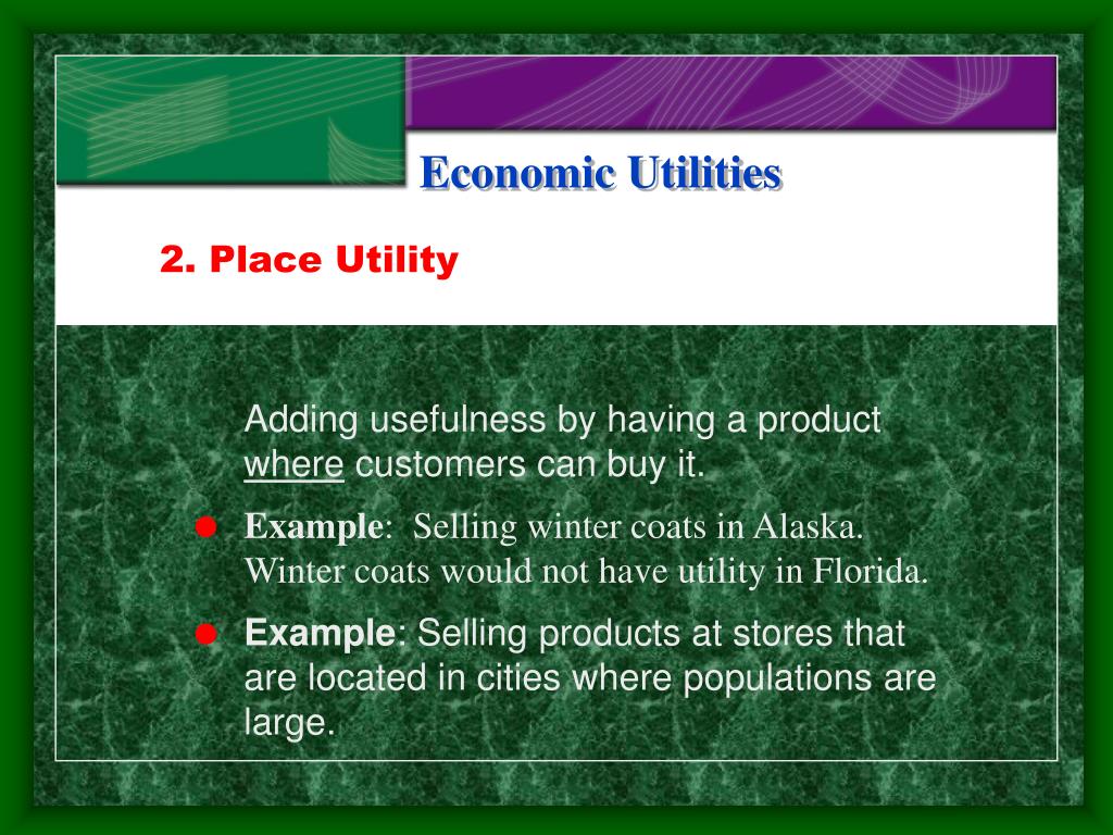 PPT Economic Goods, Services & Utility PowerPoint Presentation ID