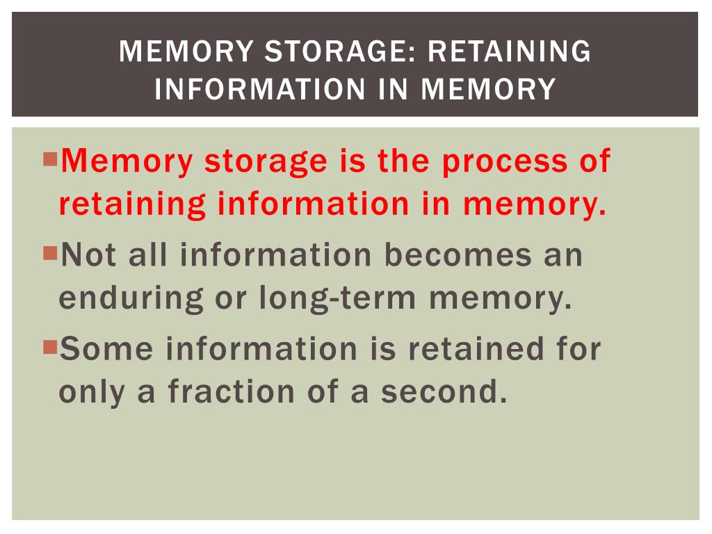 PPT Memory PowerPoint Presentation, free download ID2924746