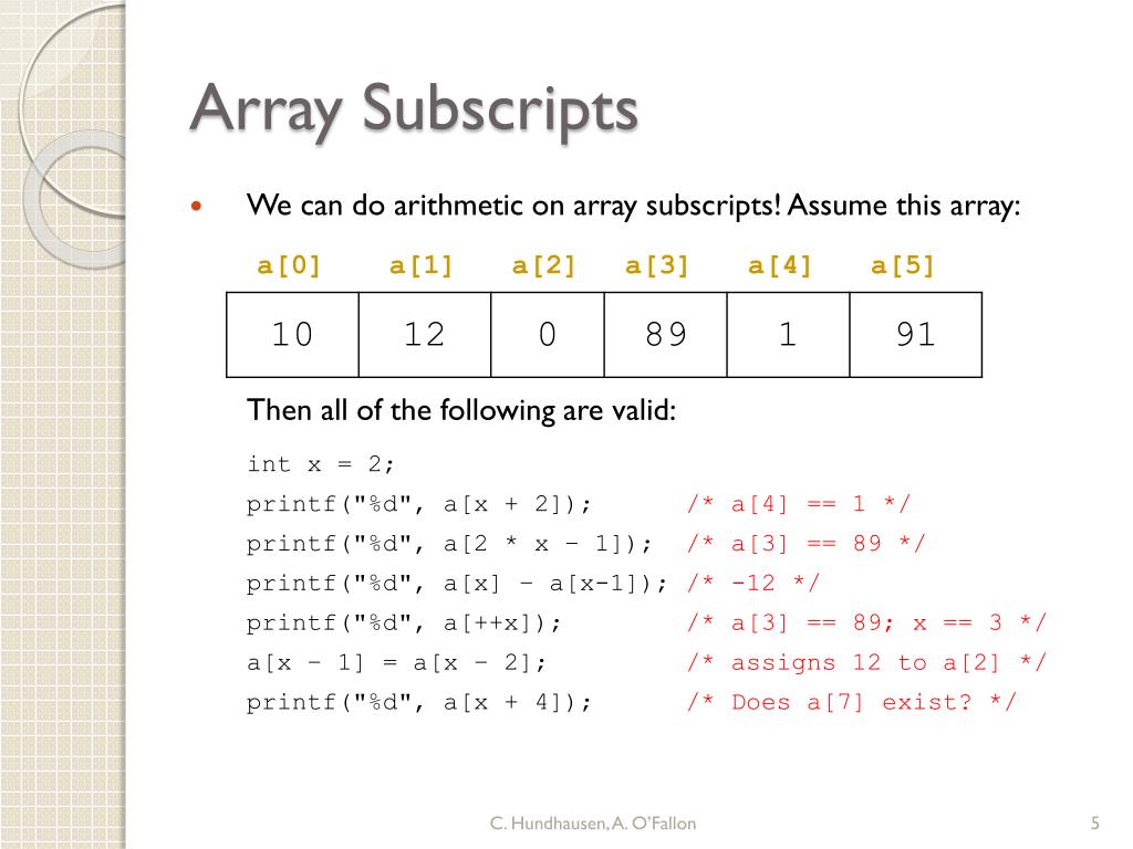 PPT Arrays H&K Chapter 8 PowerPoint Presentation, free download ID
