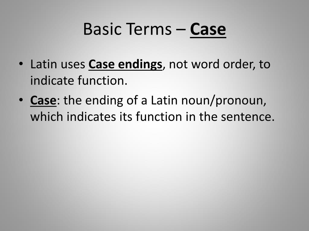 PPT Latin I Introduction to Latin Nouns PowerPoint Presentation, free download ID2930441
