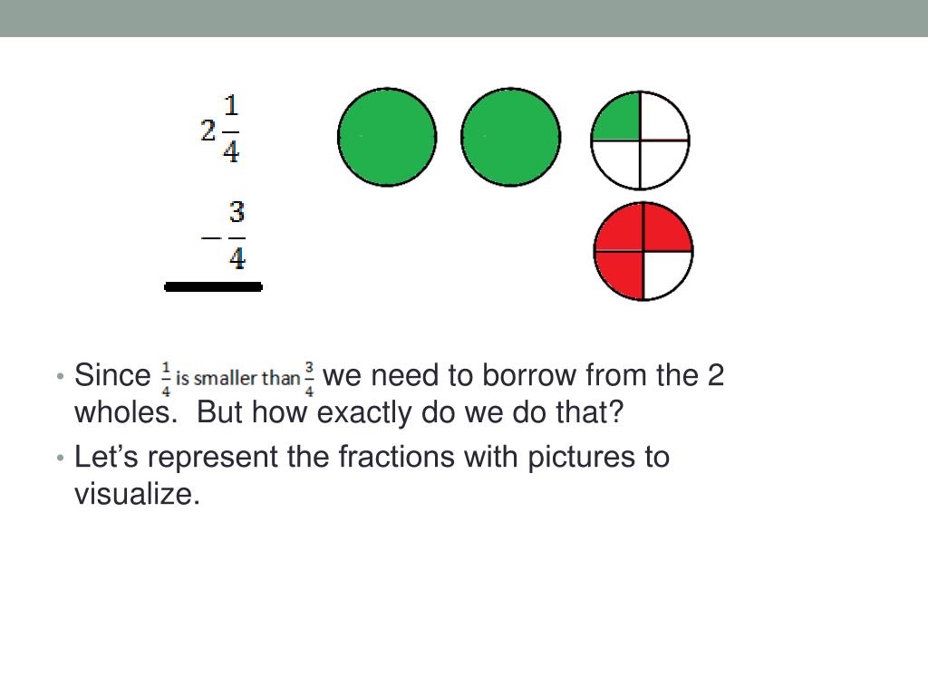 PPT - Borrowing with Fractions PowerPoint Presentation, free download