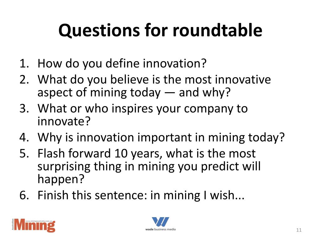 PPT Innovation in Mining Roundtable Sponsorship Proposal PowerPoint