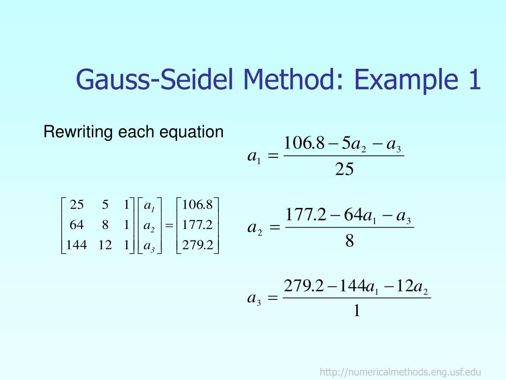 PPT GaussSiedel Method PowerPoint Presentation, free download ID