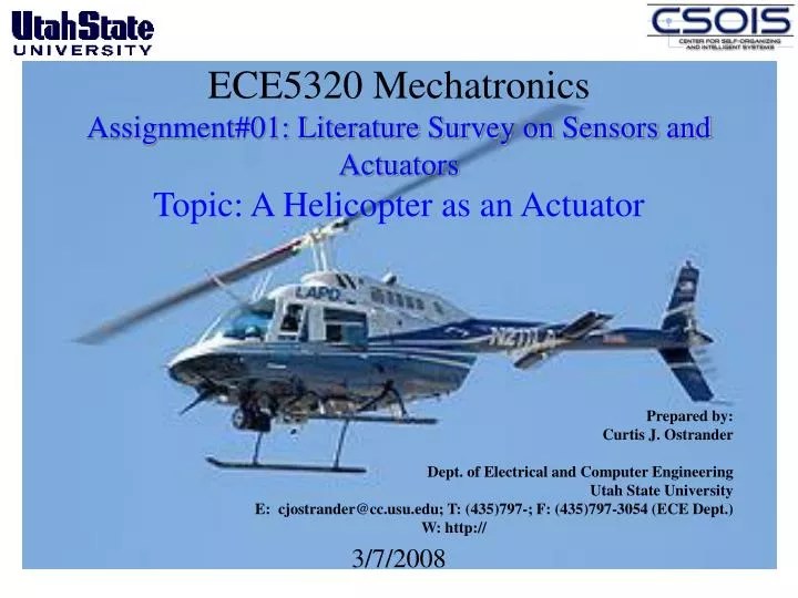 PPT Prepared by Curtis J. Ostrander Dept. of Electrical and Computer