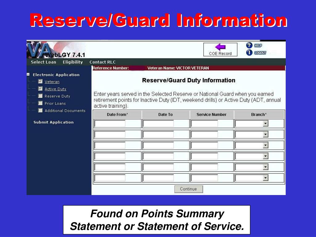 PPT Ordering a VA Certificate of Eligibility Online PowerPoint