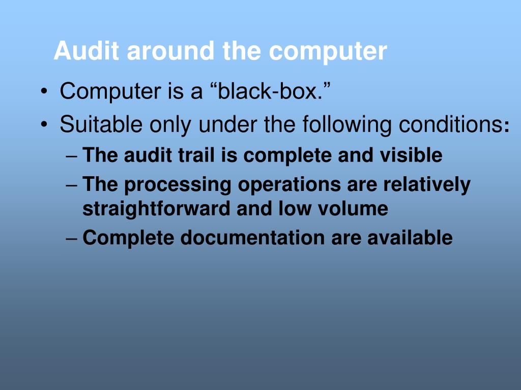 PPT Auditing of information systems & computerassisted audit techniques PowerPoint