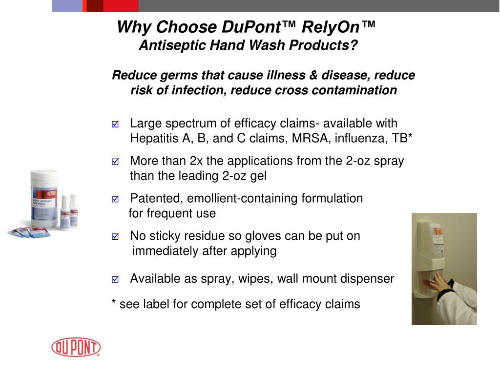 PPT DuPont™ RelyOn™ Antiseptic and Disinfectants PowerPoint