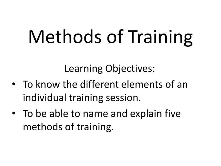 PPT Methods of Training PowerPoint Presentation, free download ID