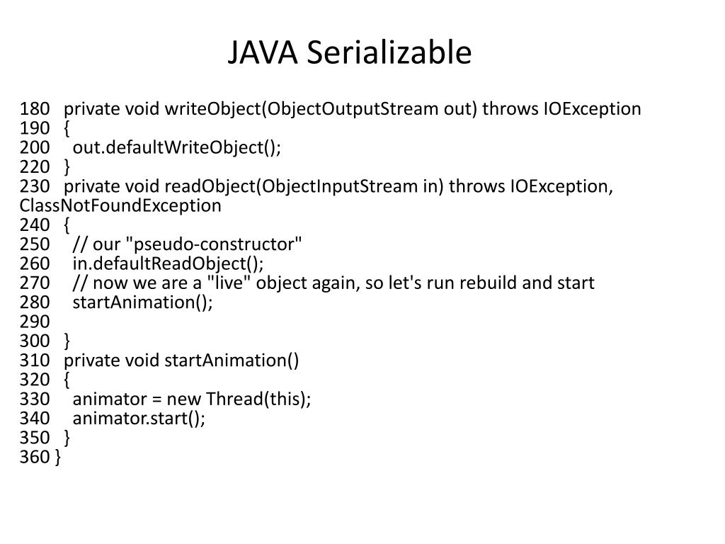 PPT JAVA Serializable PowerPoint Presentation, free download ID2938736