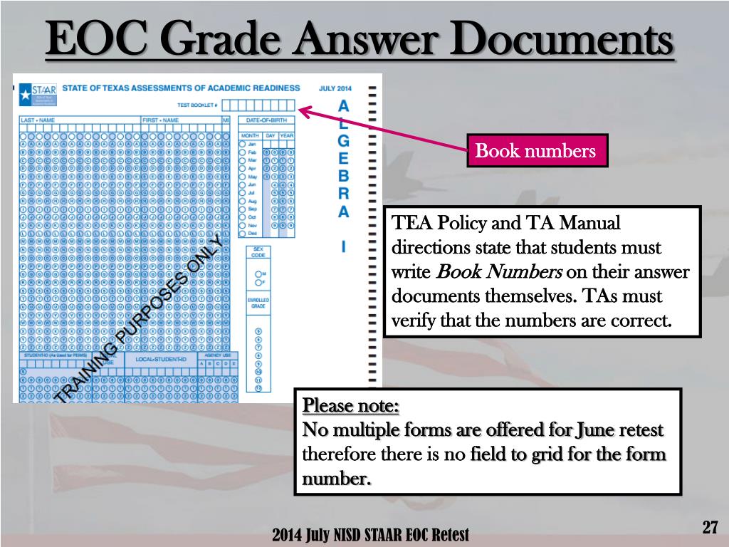 PPT July STAAR EOC Retest PowerPoint Presentation, free download ID