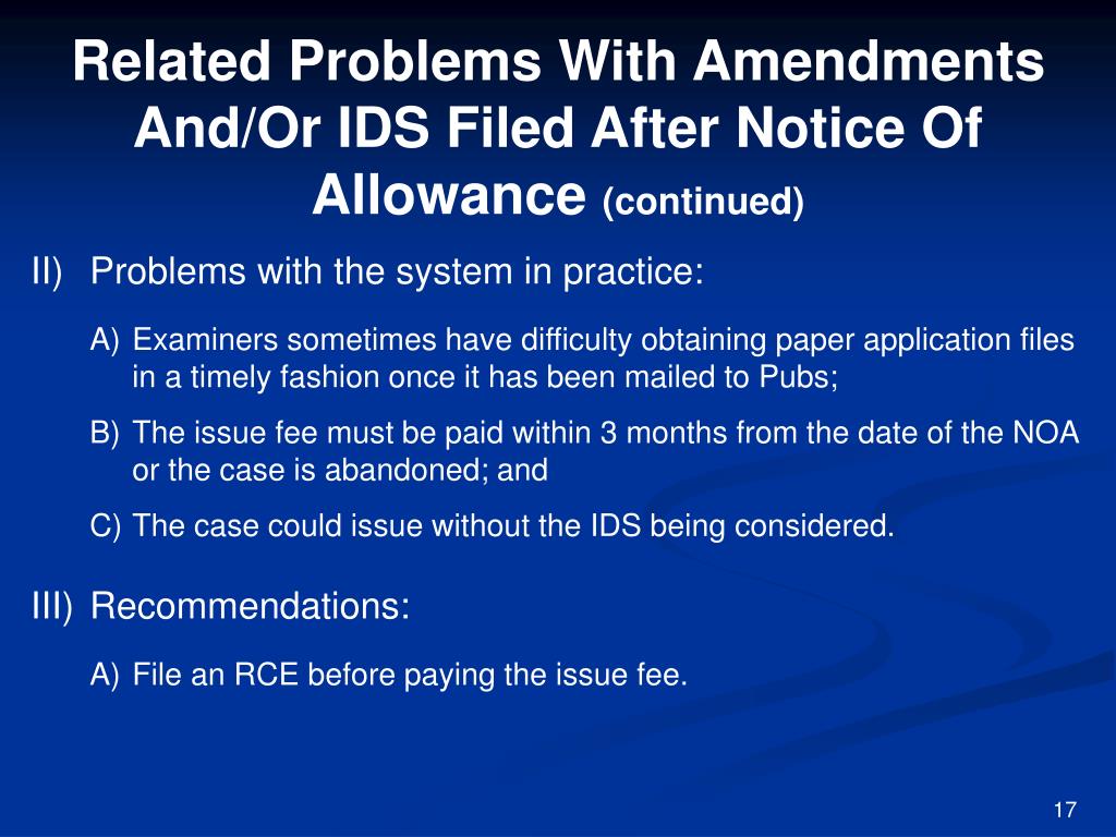 PPT IDS And Amendments Filed After Final Rejection PowerPoint