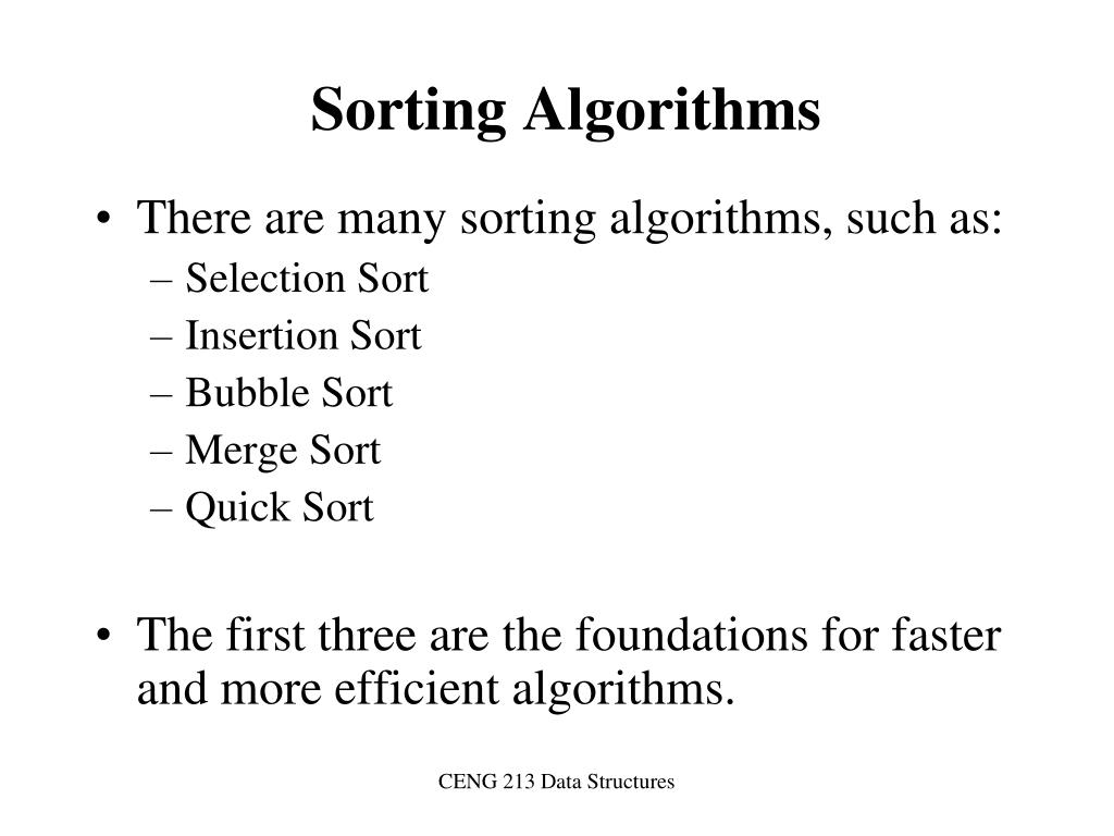 PPT Sorting Algorithms PowerPoint Presentation, free download ID
