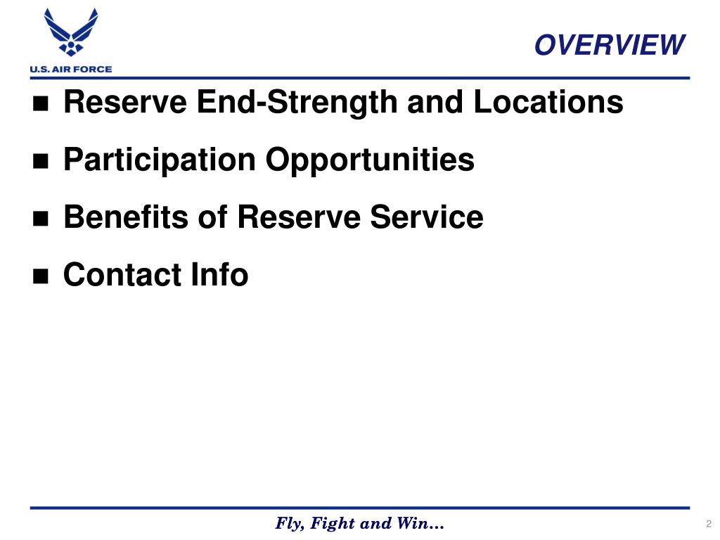 PPT Reserve Opportunities Air Force Reserve PowerPoint Presentation