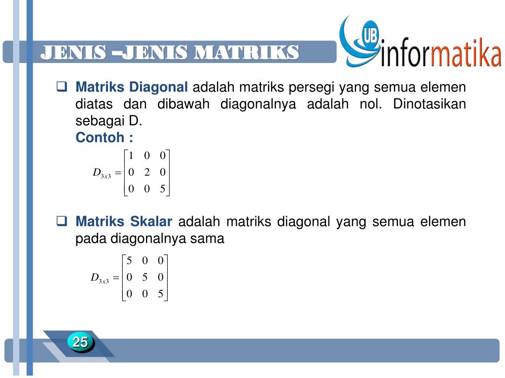 Ilmu yang merupakan ratu dari semua ilmu ini telah digunakan sejak jaman dahulu namun belum dikembangkan seperti sekarang. Ppt Matriks Powerpoint Presentation Free Download Id 2947168
