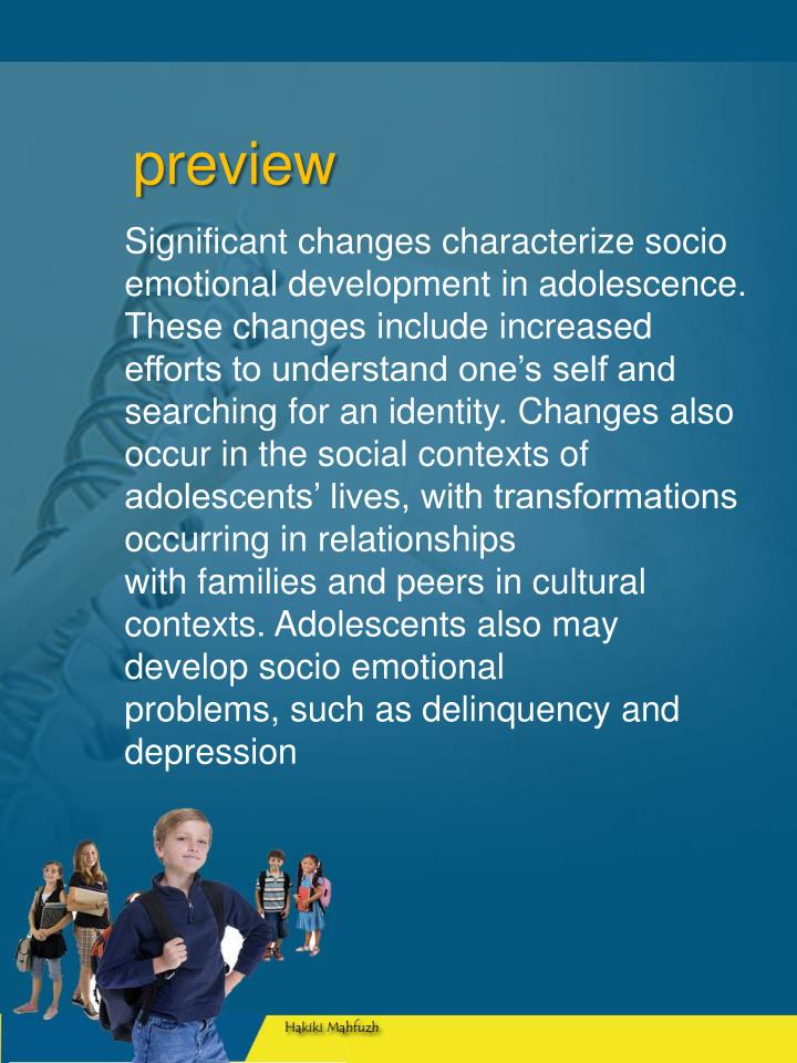 PPT SOCIOEMOTIONAL DEVELOPMENT IN ADOLESCENCE PowerPoint Presentation