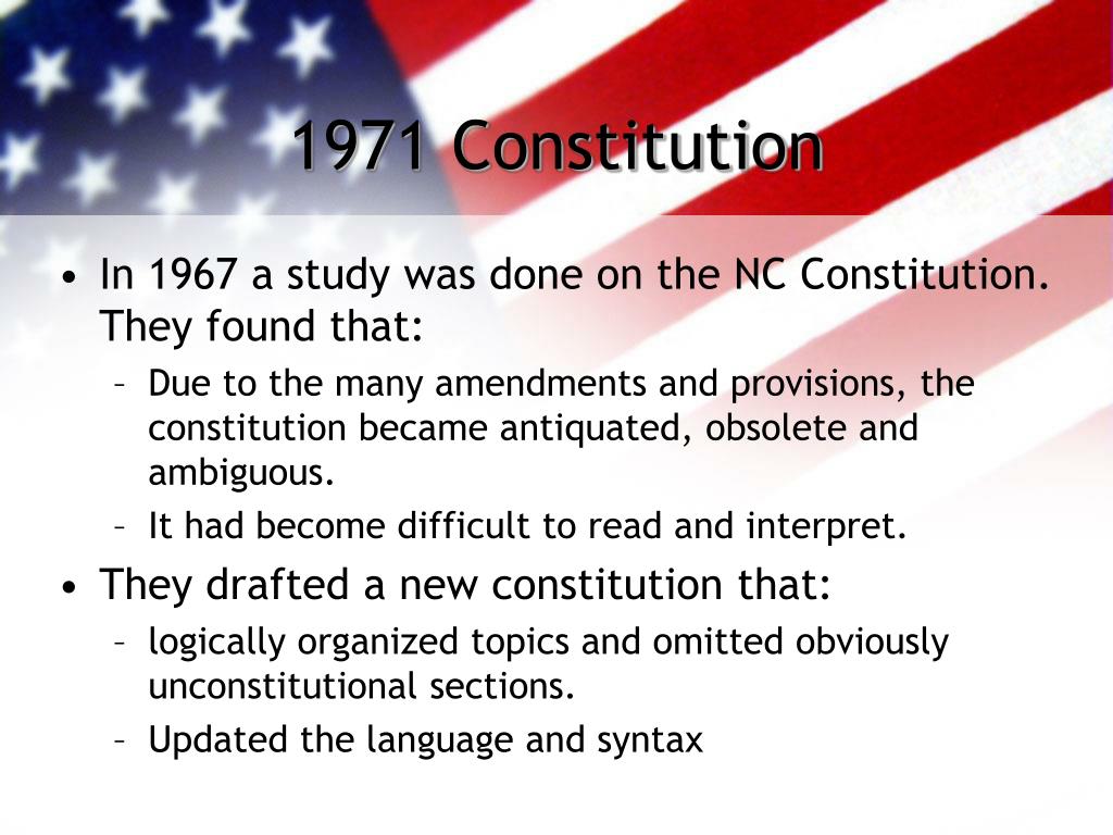 PPT North Carolina’s Constitution PowerPoint Presentation, free