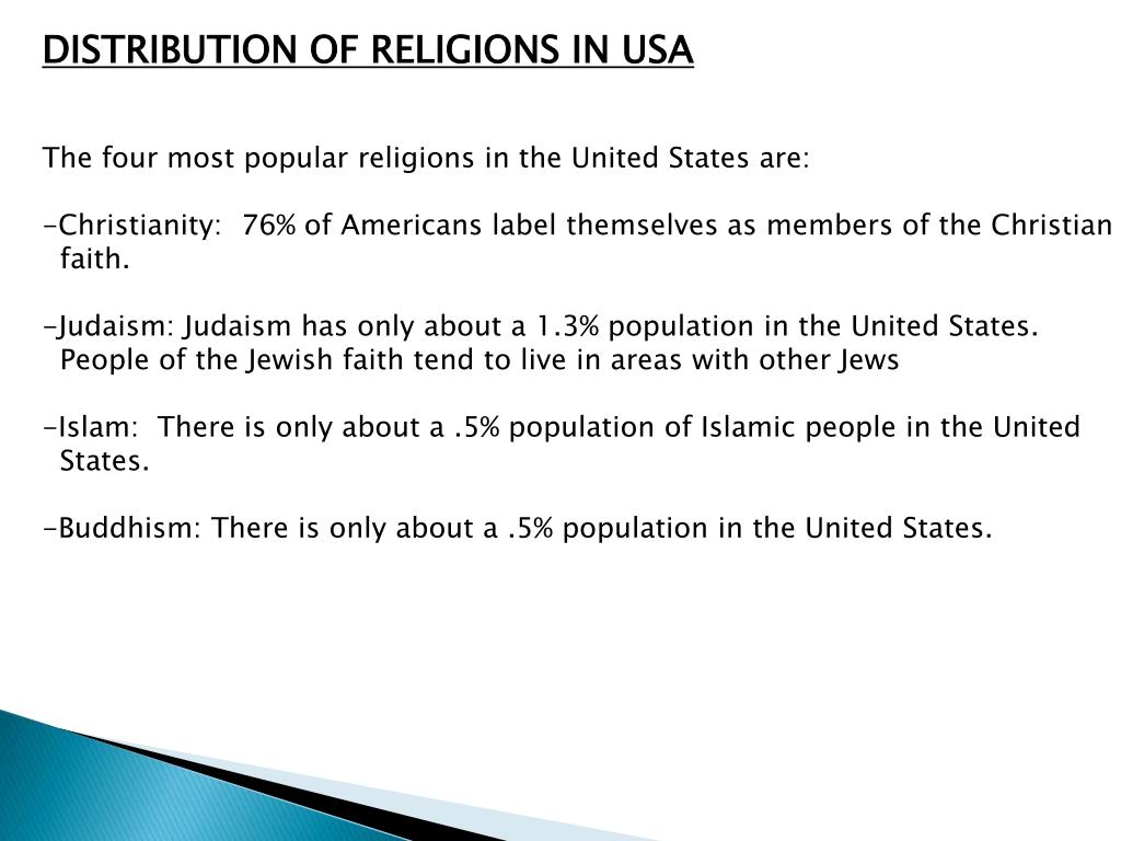 PPT RELIGIONS IN USA PowerPoint Presentation, free download ID2951077