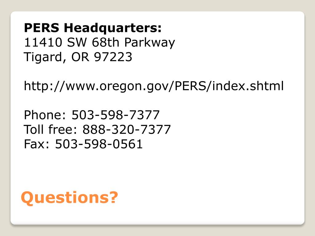 PPT Oregon PERS There and back again PowerPoint Presentation, free