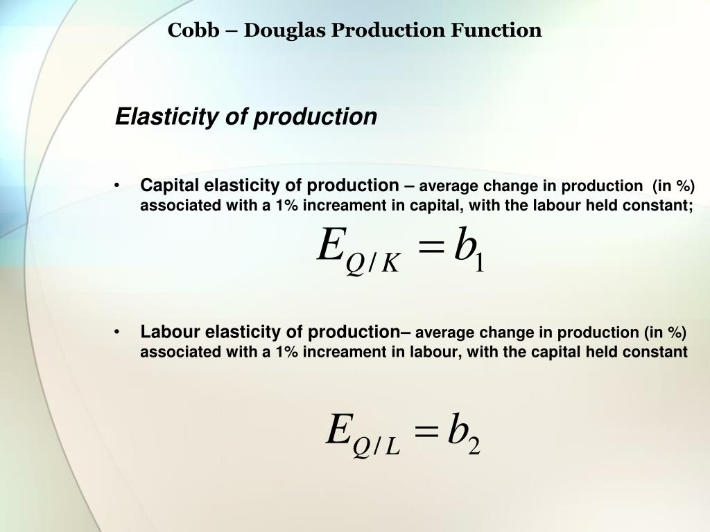 PPT Cobb Douglas Production Function PowerPoint Presentation, free