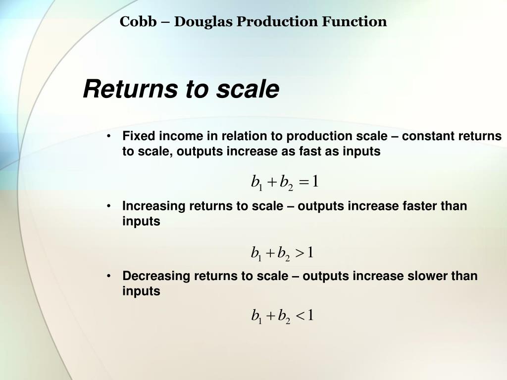 PPT Cobb Douglas Production Function PowerPoint Presentation, free