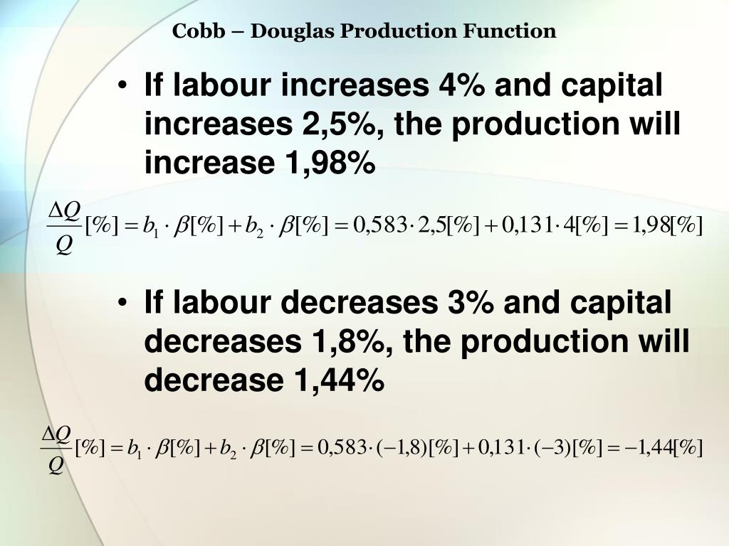 PPT Cobb Douglas Production Function PowerPoint Presentation, free