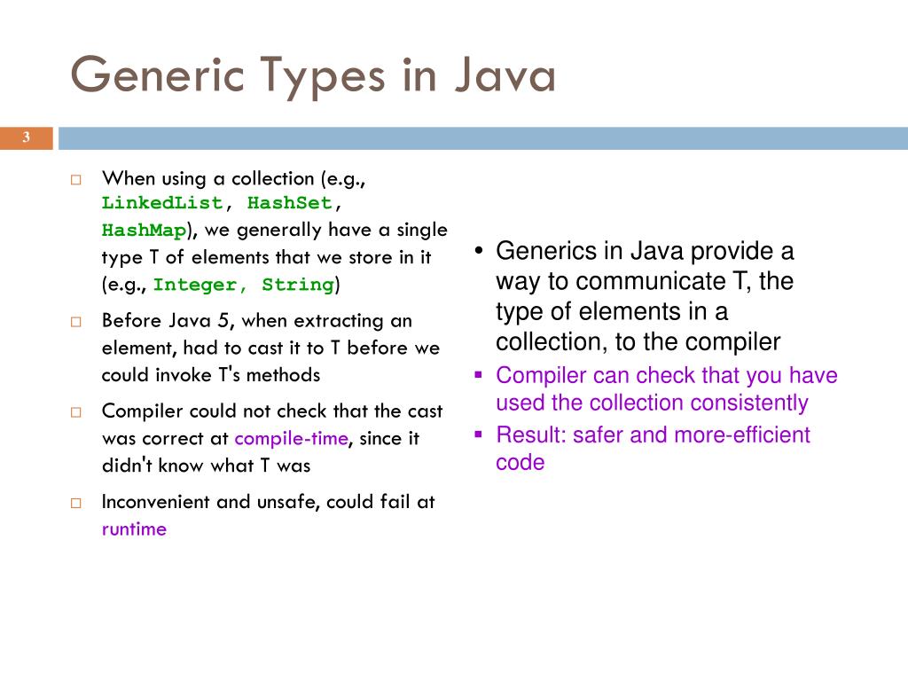 PPT Generic Types and the Java Collections Framework PowerPoint