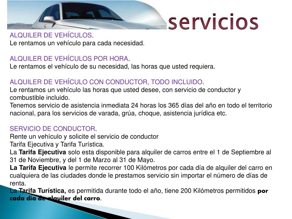 PPT RENTADORA DE AUTOS PowerPoint Presentation, free download ID