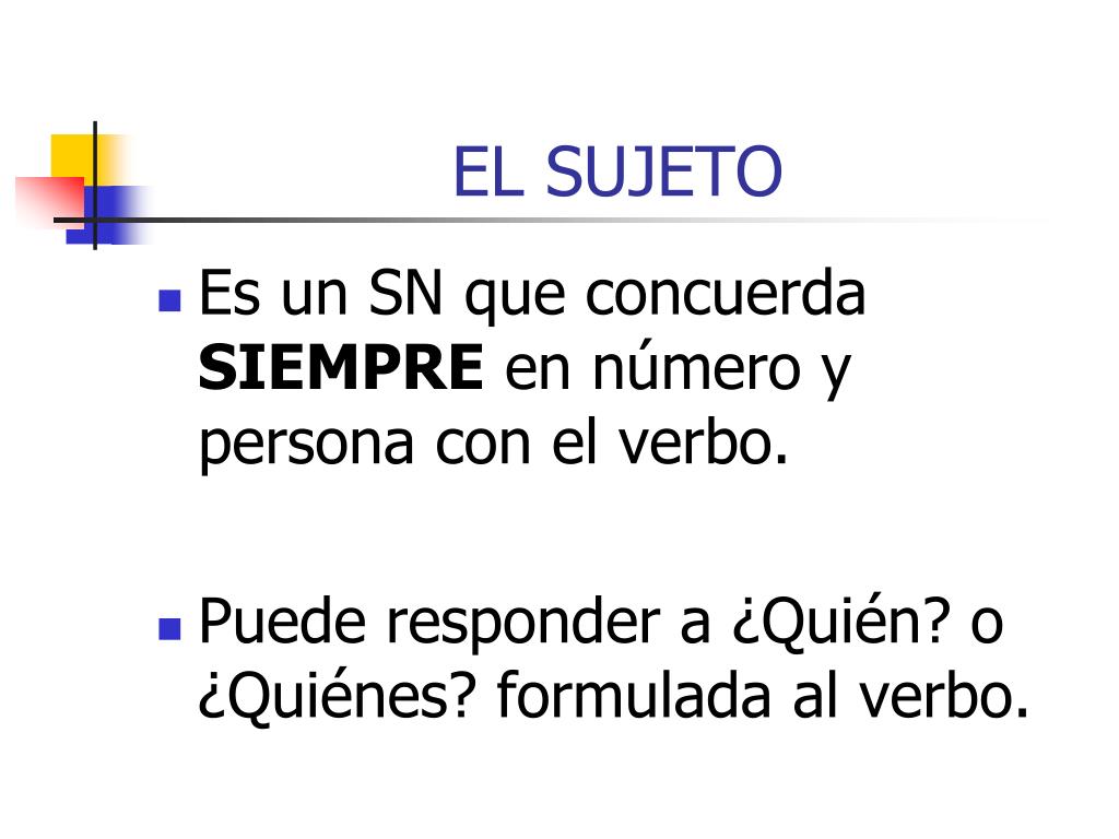 PPT EL SUJETO PowerPoint Presentation, free download ID2957506