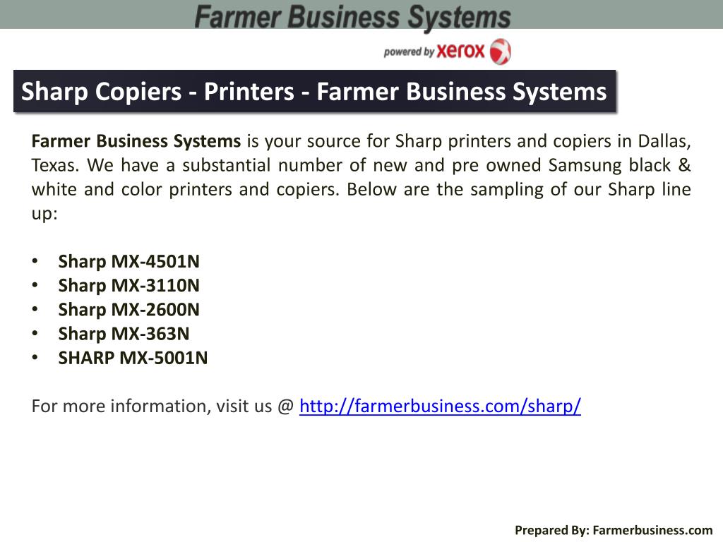 PPT Buy Sharp Copiers Printers in Dallas, Texas PowerPoint