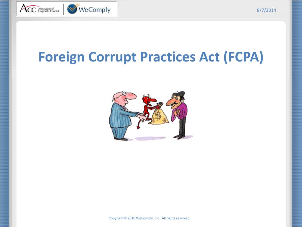 PPT Foreign Corrupt Practices Act (FCPA) PowerPoint Presentation