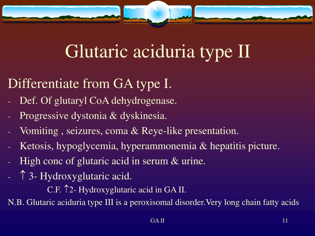 PPT Glutaric Aciduria type II a Fatty acid oxidation defect