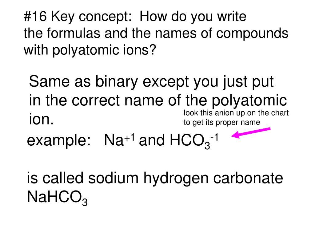PPT 10 Write formulas for compounds formed from these pairs of ions