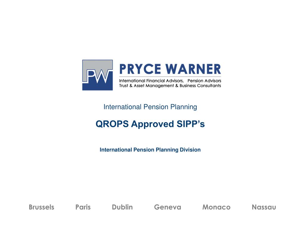 PPT International Pension Planning QROPS Approved SIPP’s