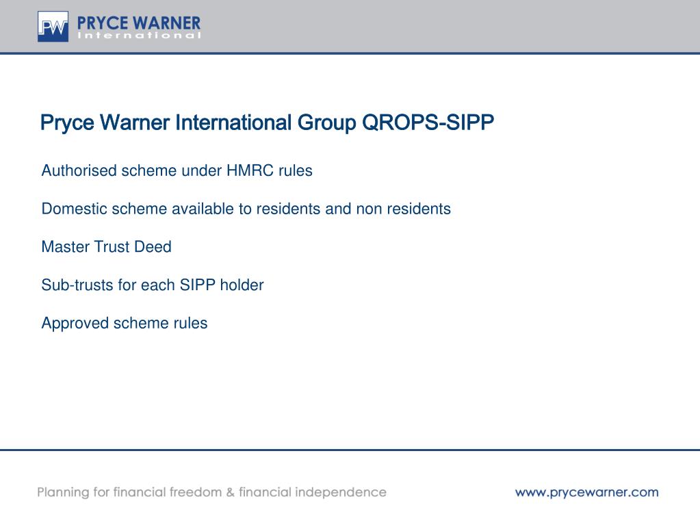 PPT International Pension Planning QROPS Approved SIPP’s