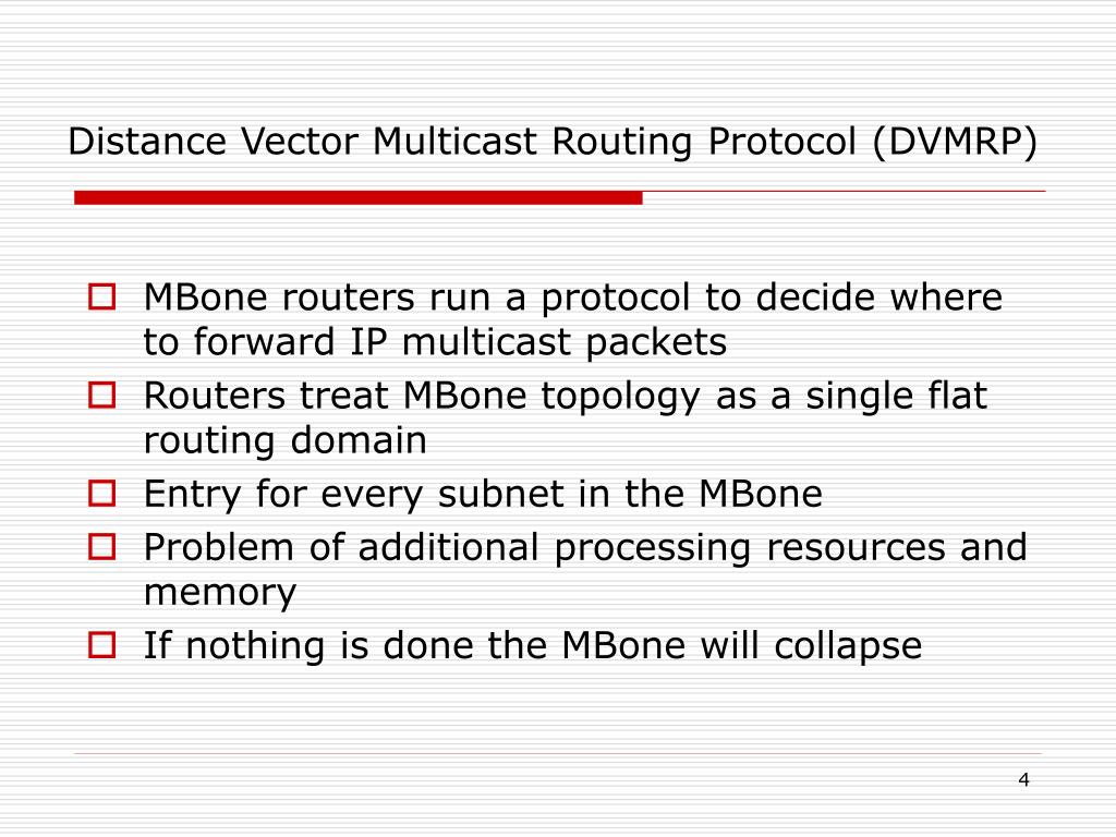 PPT Hierarchical DistanceVector Multicast Routing for MBone